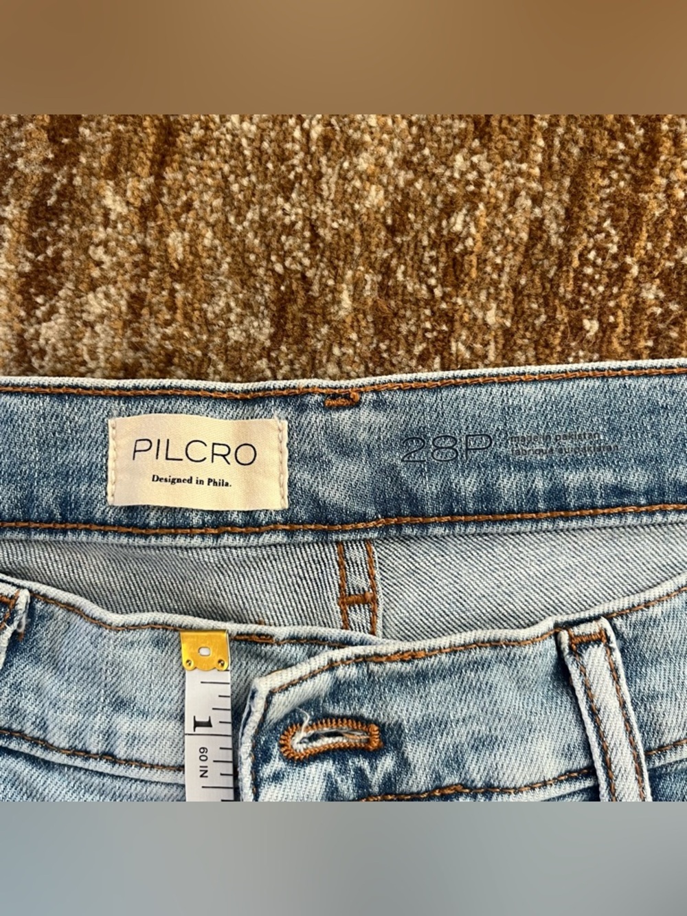 Pilcro Light Blue Straight Leg Women's Jeans - Picture 4 of 8